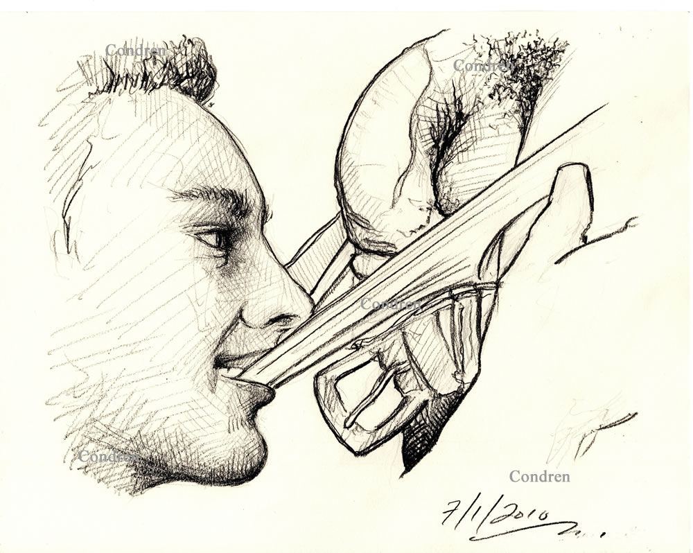 Pencil drawing of a hot gay boy pulling off the underwear with his teeth from a guy's pants to look at his large hairy cock.