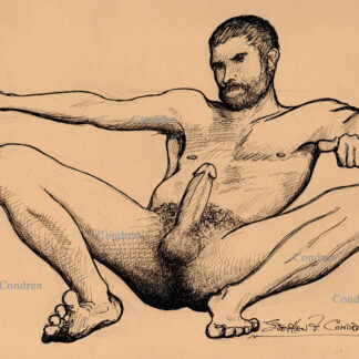Nude male spreading legs is cute. Hard body boy has a muscular torso with a chiseled six-pack set of abs with firm pecs.