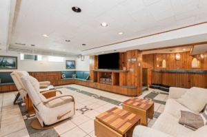 Basement Recreation Area, Mansion, Jackson Park Highlands. Photograph. 