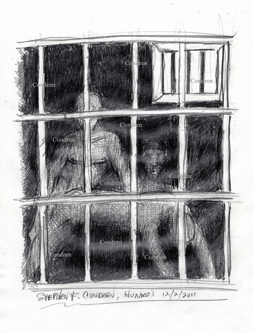 Raping new inmate to forcibly make him a slave boy for BDSM all-male gay orgies. Pencil gay male figure drawing.